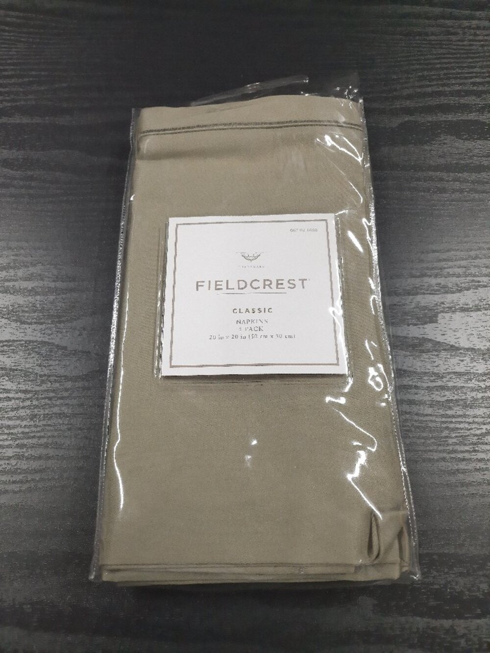 Fieldcrest Classic Napkins 4-Pack - Sage Green - 100% Cotton - 20x20 - NIP